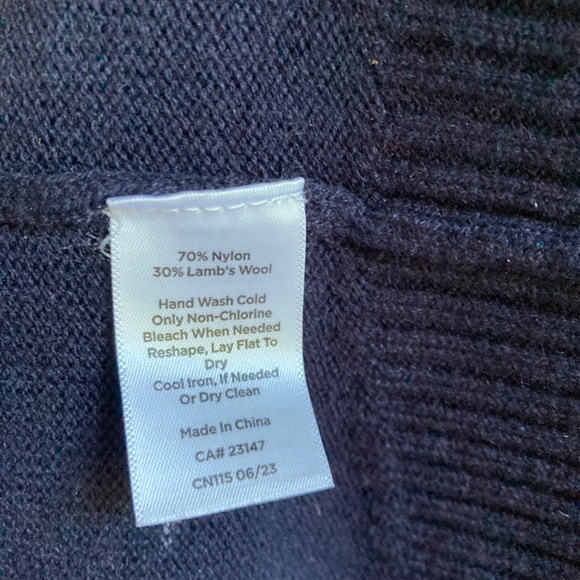 Talbots women’s lambs wool blend quarter zip sweater - Picture 3 of 7